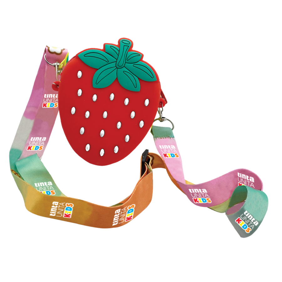 BORSA CON TRACOLLA IN SILICONE FRAGOLA TU KIDS